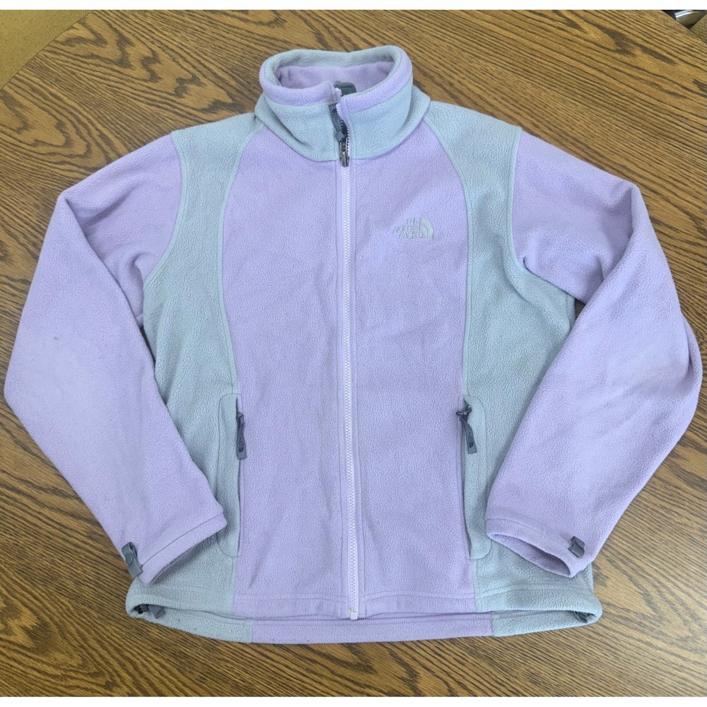 The North Face Full Zip Fleece Jacket Purple Lavender Mock Neck Women Large